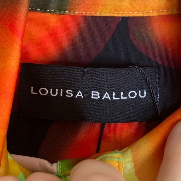 NWOT Louisa Ballou Ssense Orange Button Down Shirt Size XS - Picture 6 of 6